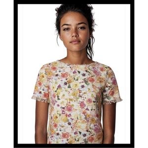 MSGM floral tweed top